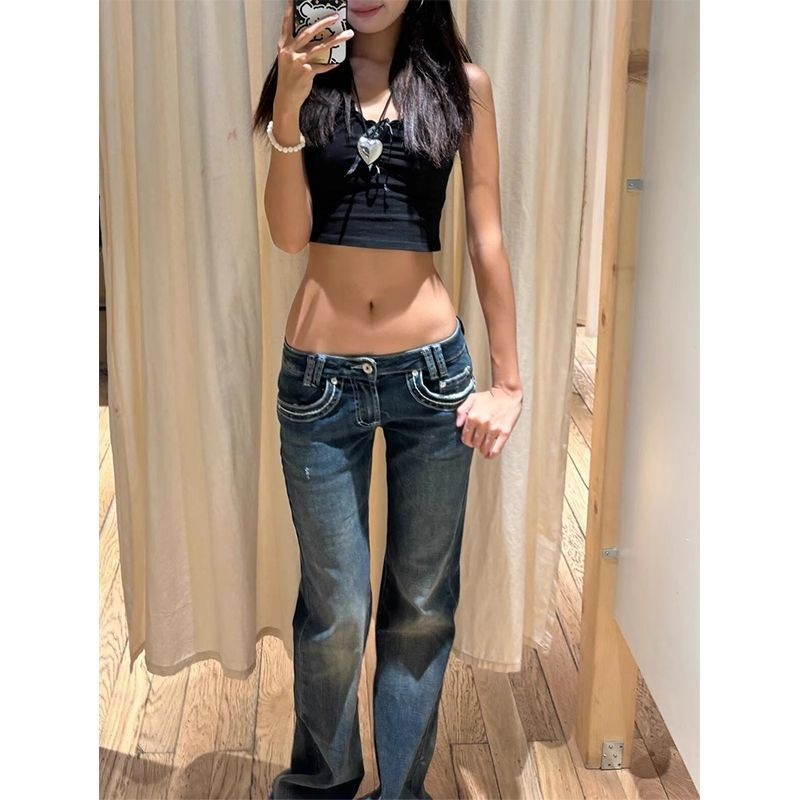Bootcut Jeans Women Y2K Fashio - đánh giá và giá Street Fashion Week