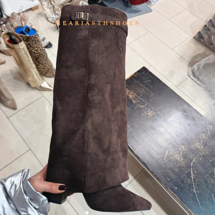Women's Chunky Heel Knee High  - đánh giá và giá Street Fashion Winter