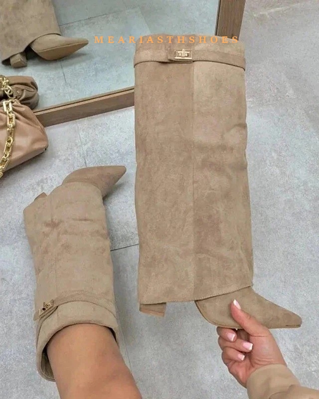 Women's Chunky Heel Knee High  - đánh giá và giá Street Fashion Winter