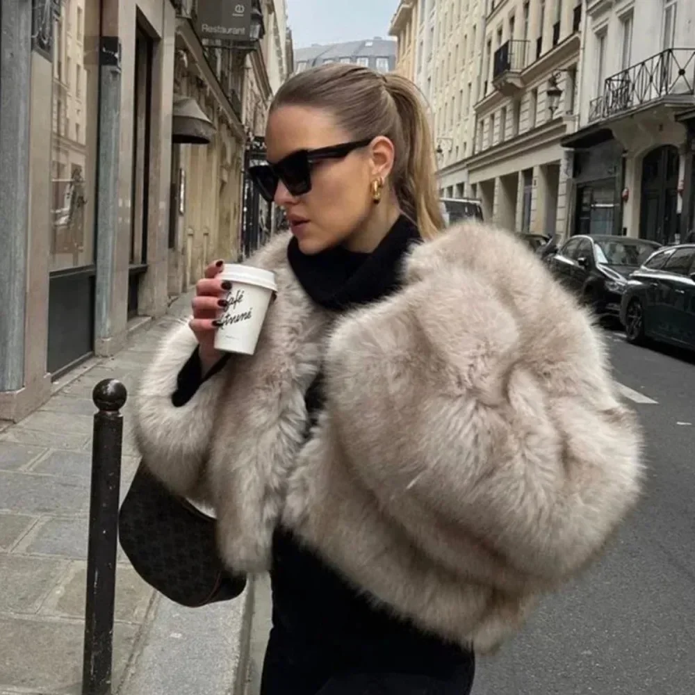 OFTBUY Faux Fur Jacket Women S - đánh giá và giá Street Fashion Week