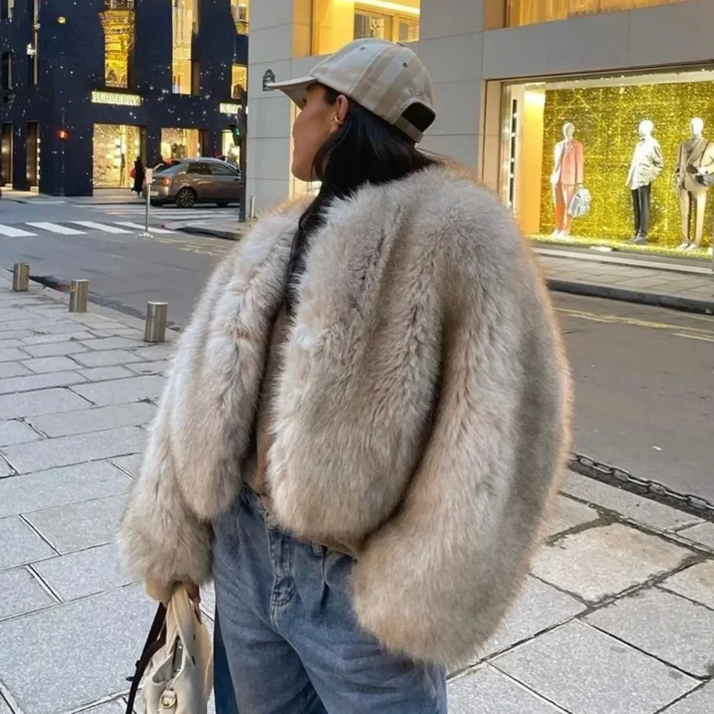 OFTBUY Faux Fur Jacket Women S - đánh giá và giá Street Fashion Week