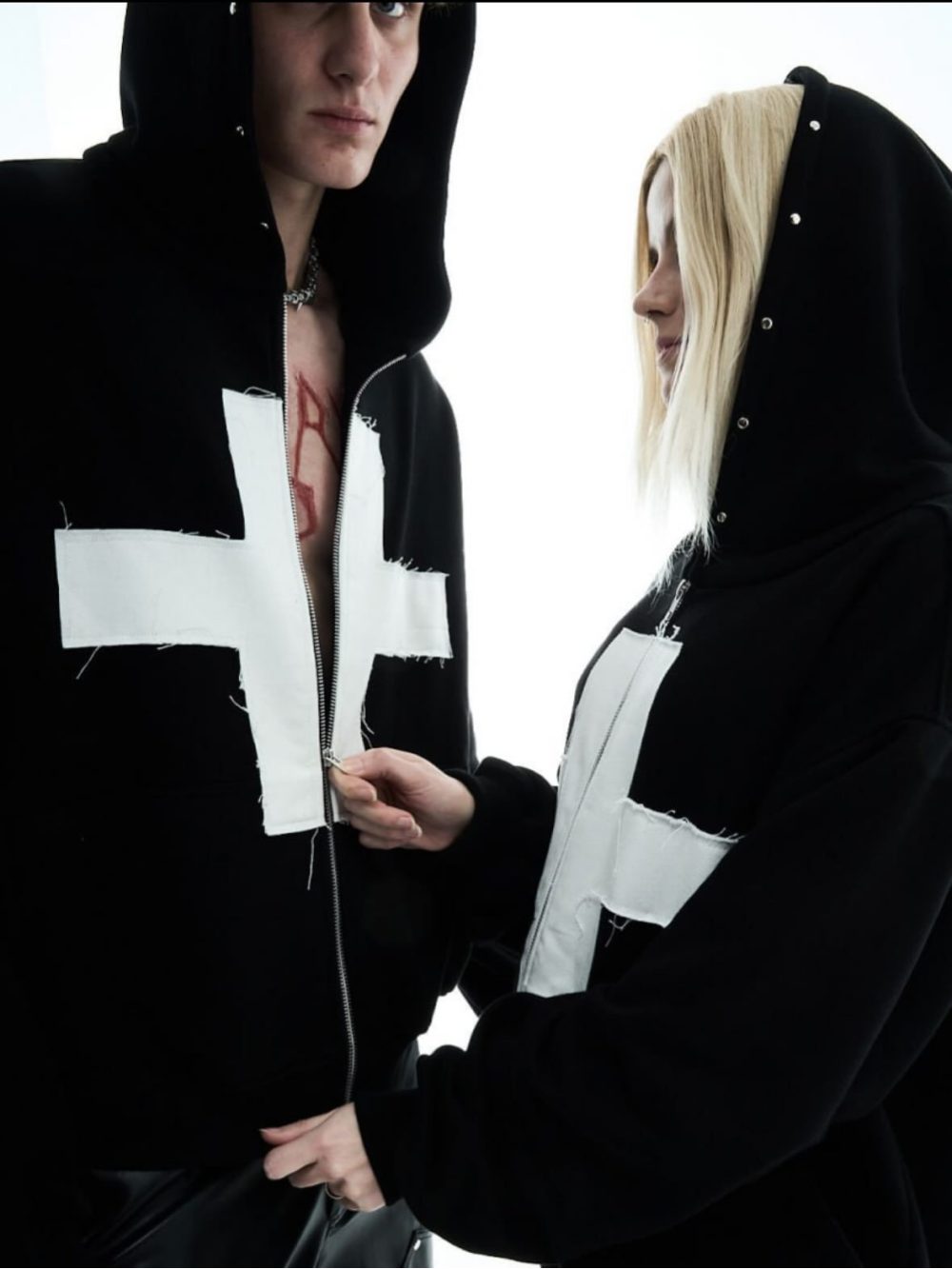 2026 New Y2K Dark Cross Hooded - đánh giá và giá Street Fashion Zip Up Hoodie