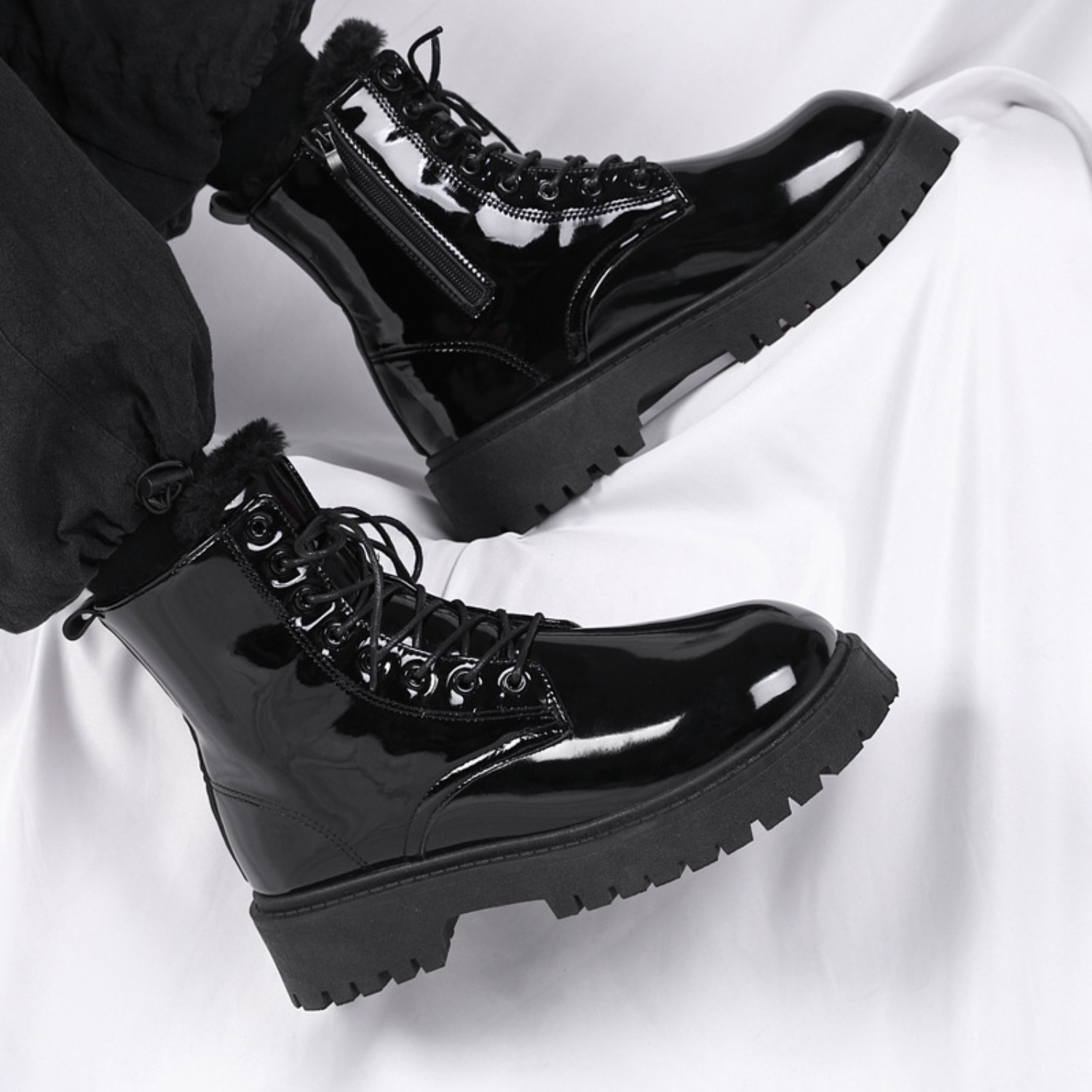 Men's warm plush high-top boot - đánh giá và giá Street Fashion Plus Size