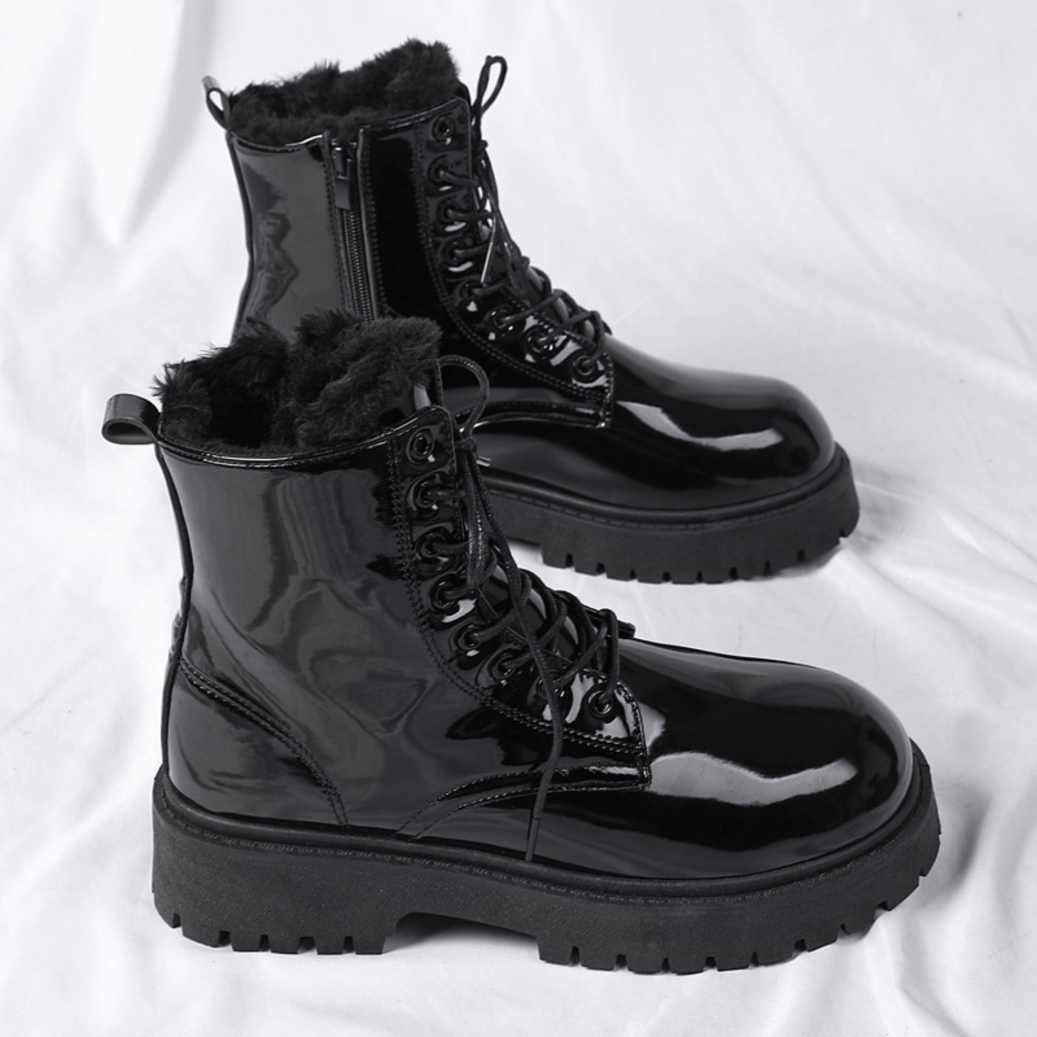Men's warm plush high-top boot - đánh giá và giá Street Fashion Plus Size
