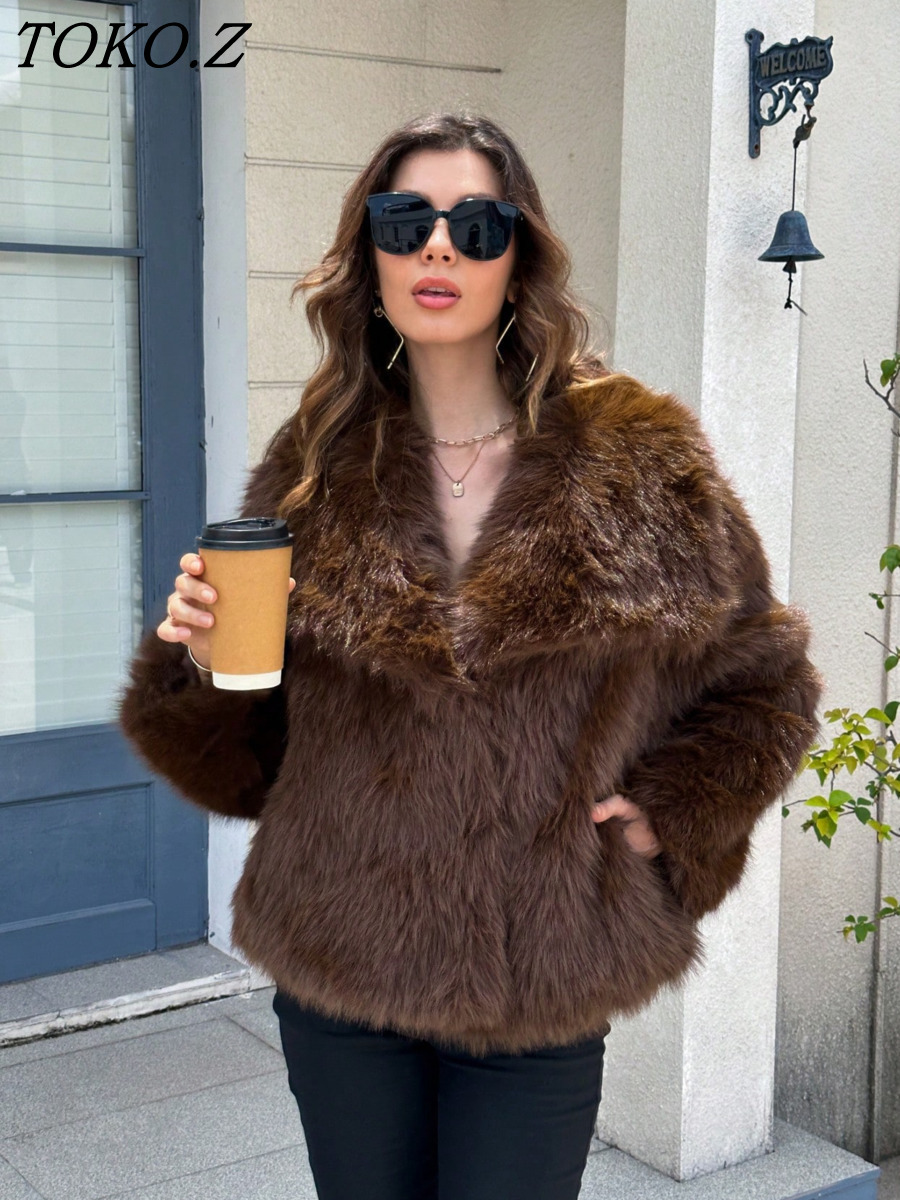 TOKO Women 2026 Faux Fur Coat  - đánh giá và giá Street Fashion Toko