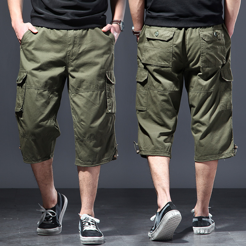 Men's Cotton 3/4 Pants Loose P - đánh giá và giá Street Fashion Plus Size