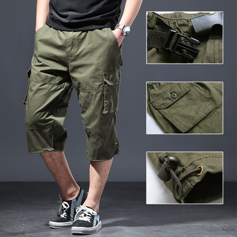Men's Cotton 3/4 Pants Loose P - đánh giá và giá Street Fashion Plus Size