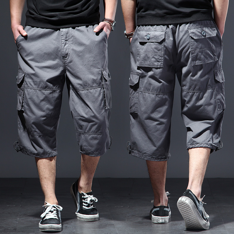 Men's Cotton 3/4 Pants Loose P - đánh giá và giá Street Fashion Plus Size