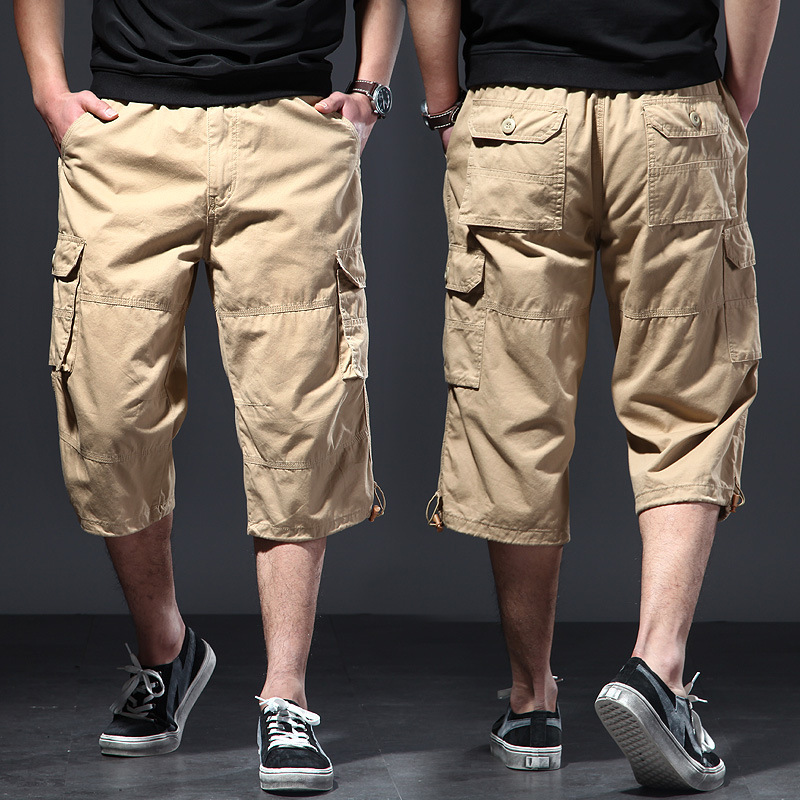 Men's Cotton 3/4 Pants Loose P - đánh giá và giá Street Fashion Plus Size