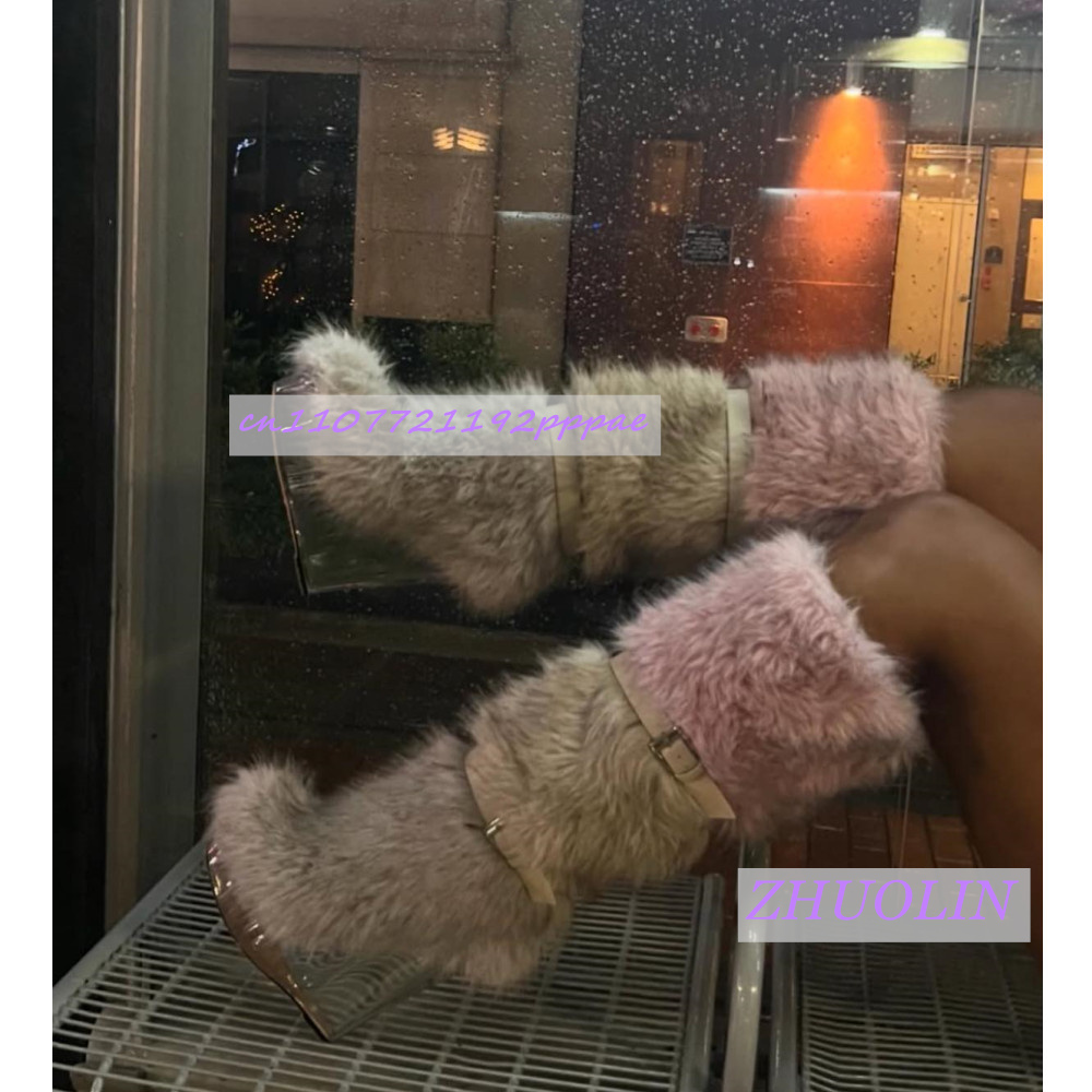 Winter Gradient Furry Transpar - đánh giá và giá Street Fashion Winter