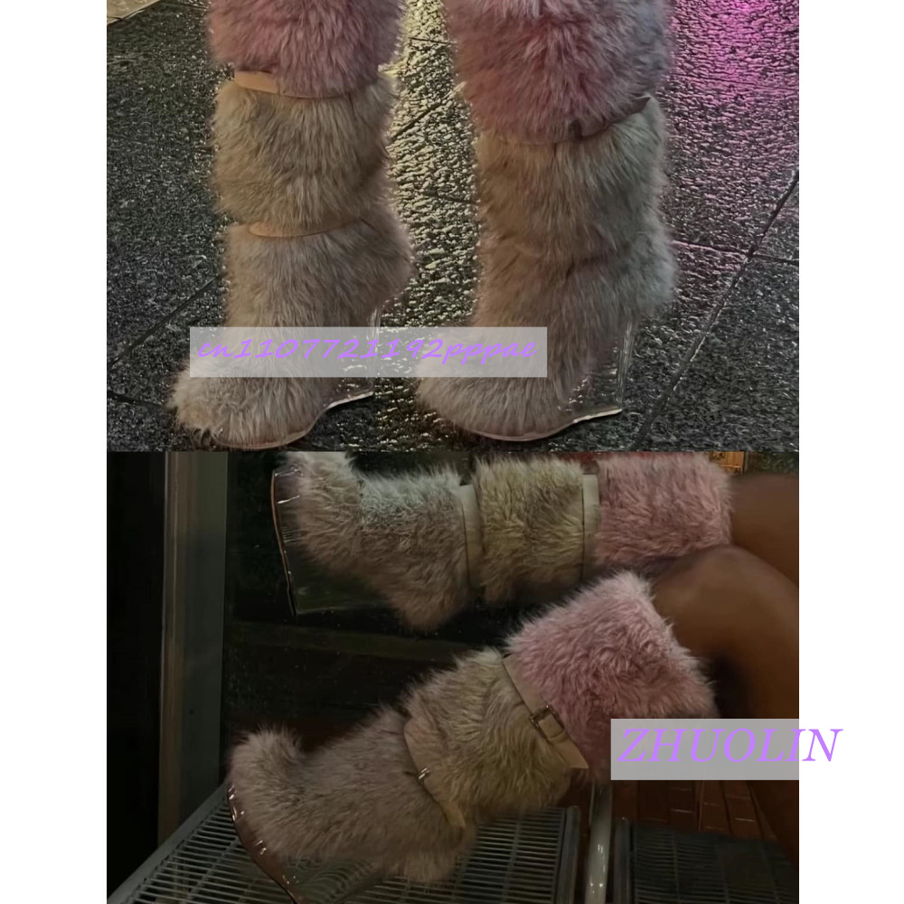 Winter Gradient Furry Transpar - đánh giá và giá Street Fashion Winter