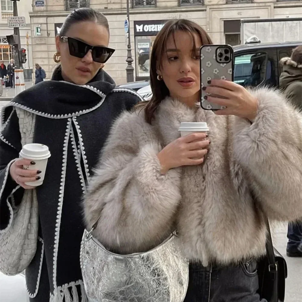 Faux Fur Jacket Women Street F - đánh giá và giá Street Fashion Week