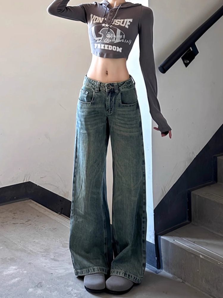 Brown Jeans Harajuku Y2K Kawai - đánh giá và giá Japanese Street Fashion Female