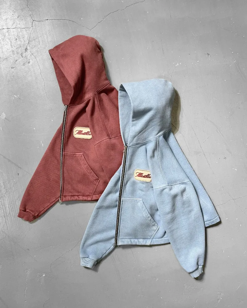 Y2K Fashion New Letter Embroid - đánh giá và giá Street Fashion Zip Up Hoodie