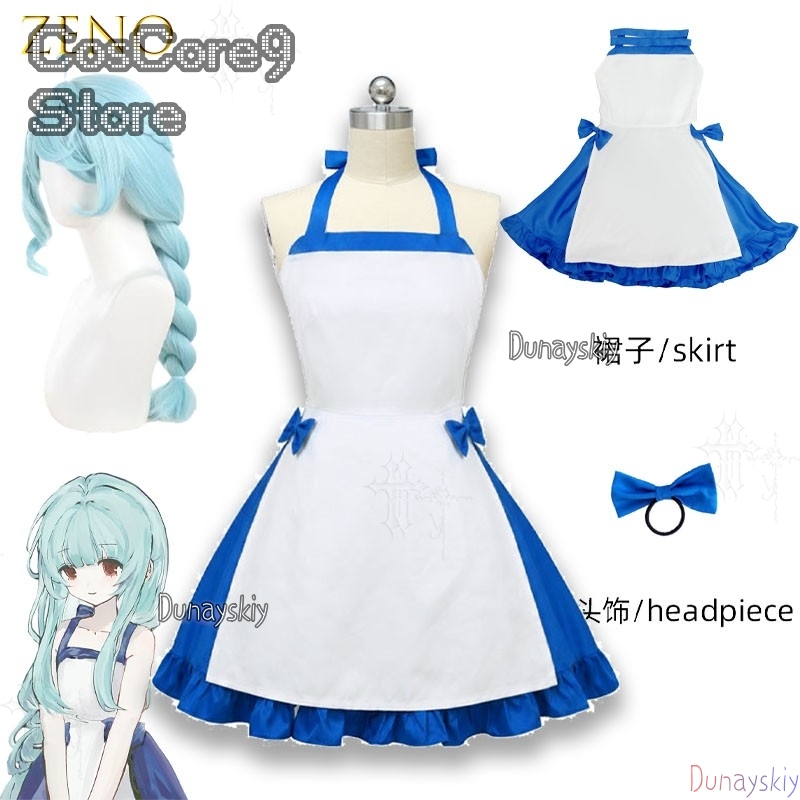 Blue Character Dress Zeno Summ - đánh giá và giá Japanese Street Fashion Female