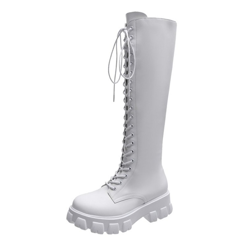 Women Knee High Boots Lace Up  - đánh giá và giá Street Fashion Winter